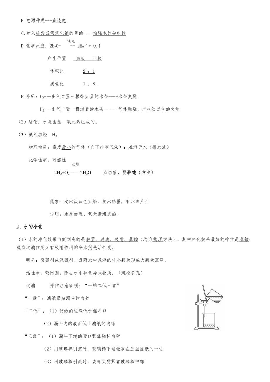 沪教版初中化学知识点总结(详细) (2)