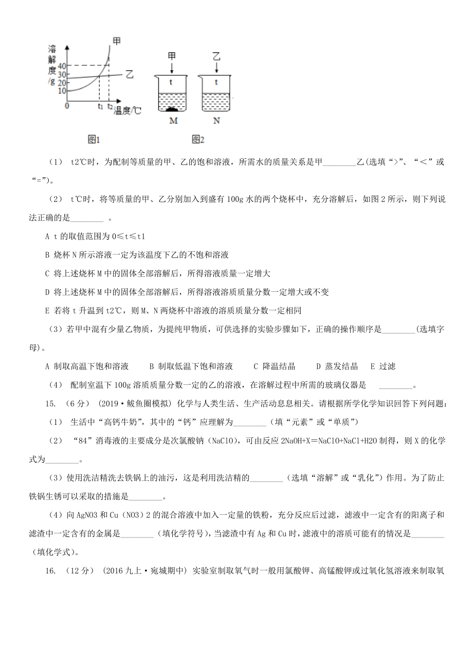 漳州市龙文区中考化学试卷