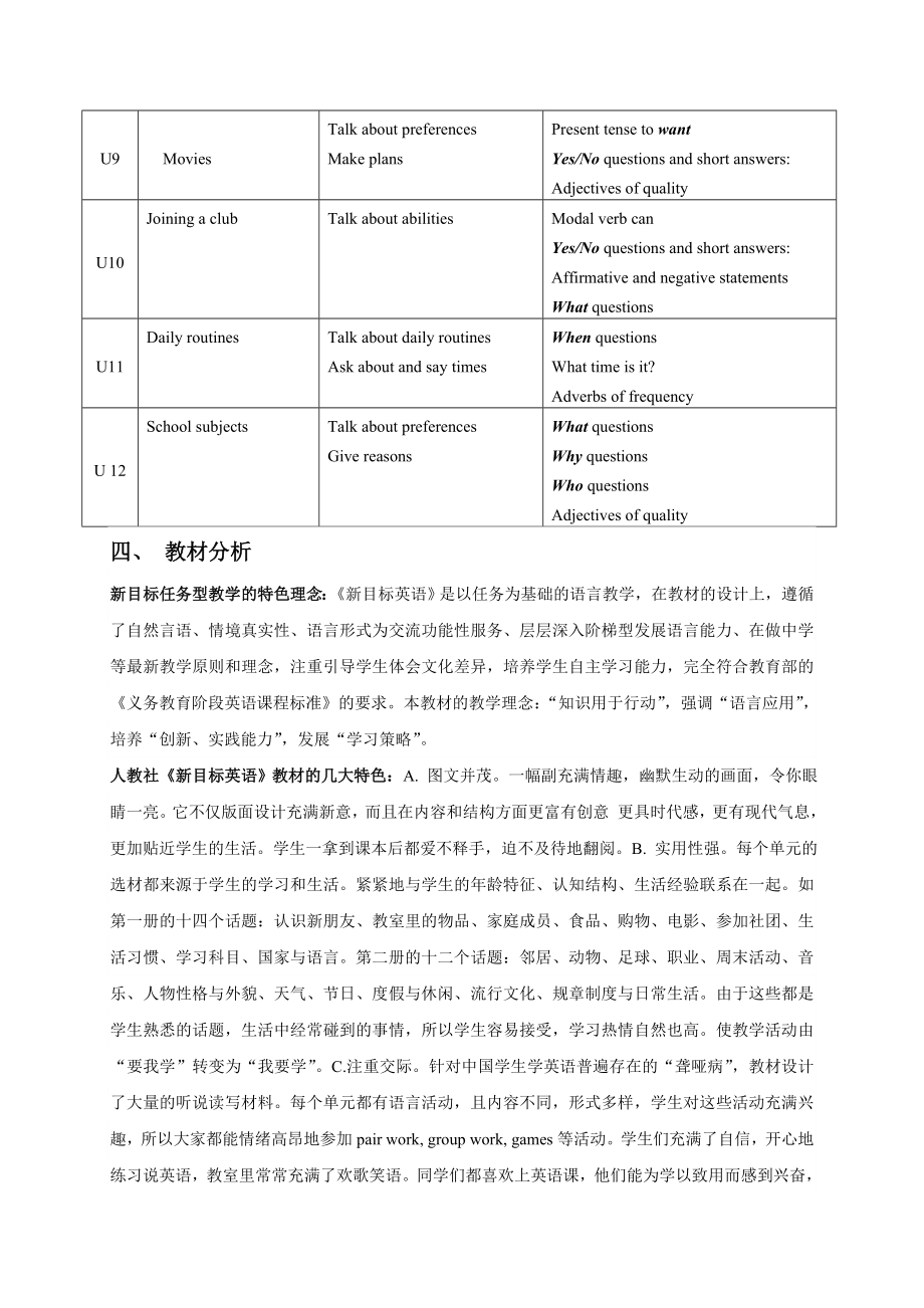 人教版初中英语七年级上册全套教案