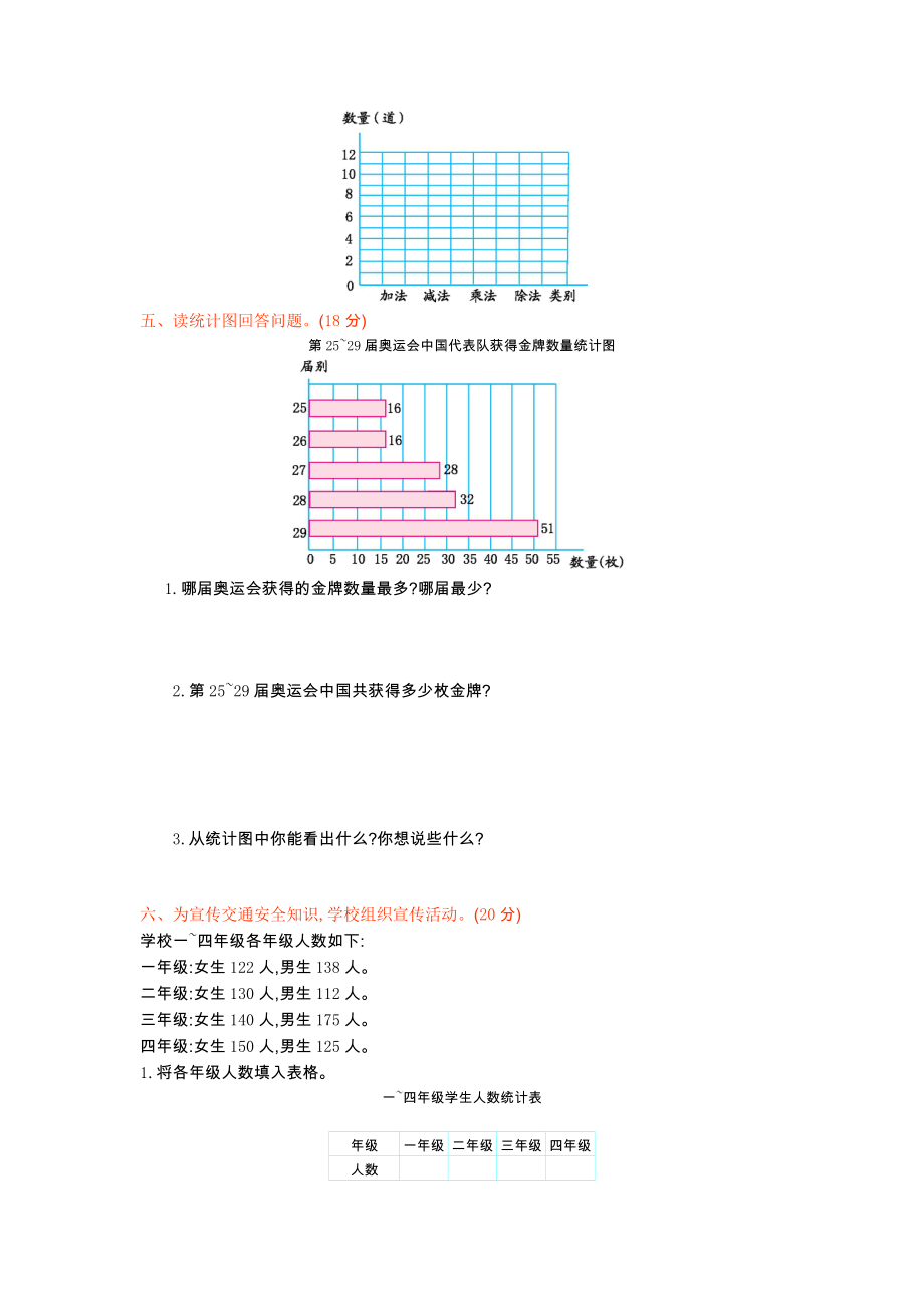 2021学年青岛版五四制三年级数学下册第十一单元测试题及答案一试题试卷