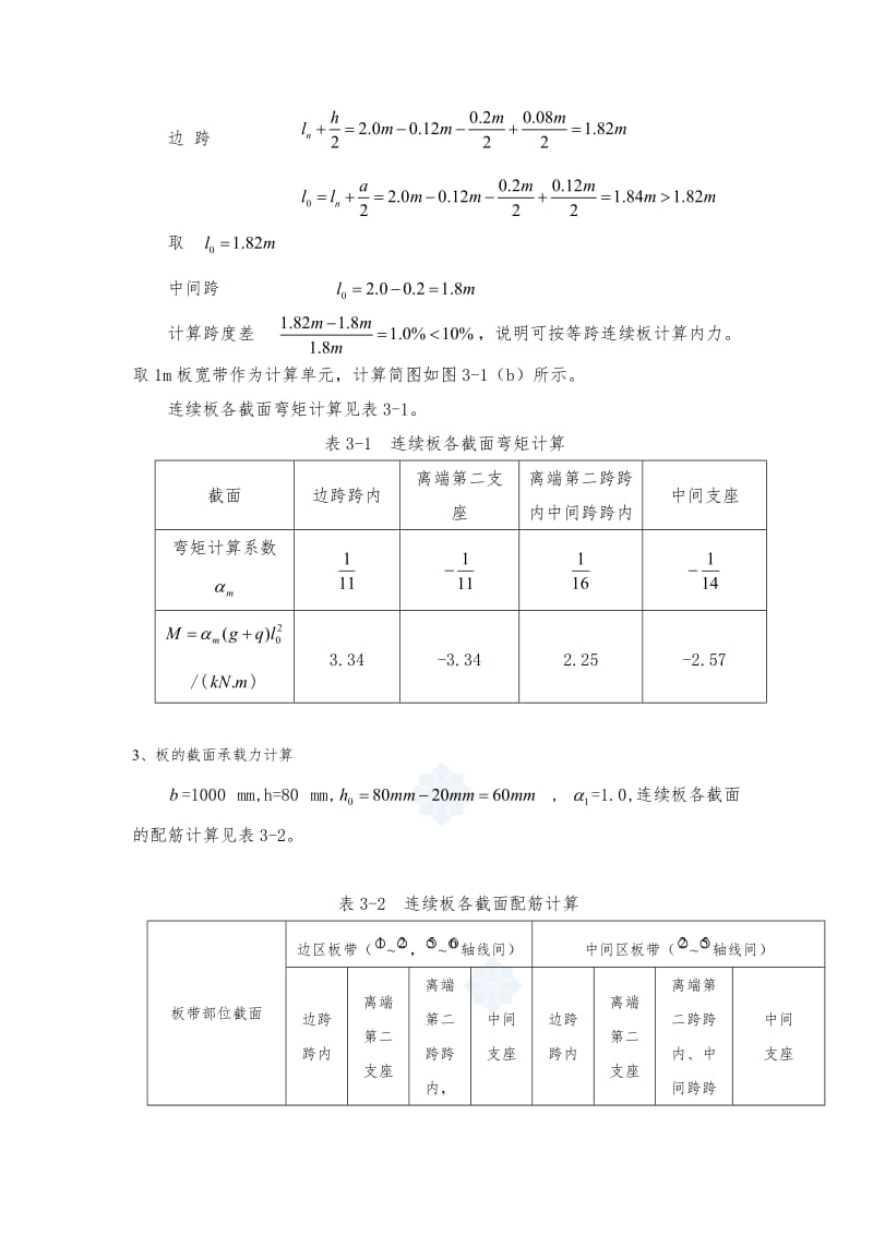 某厂房单向板设计1