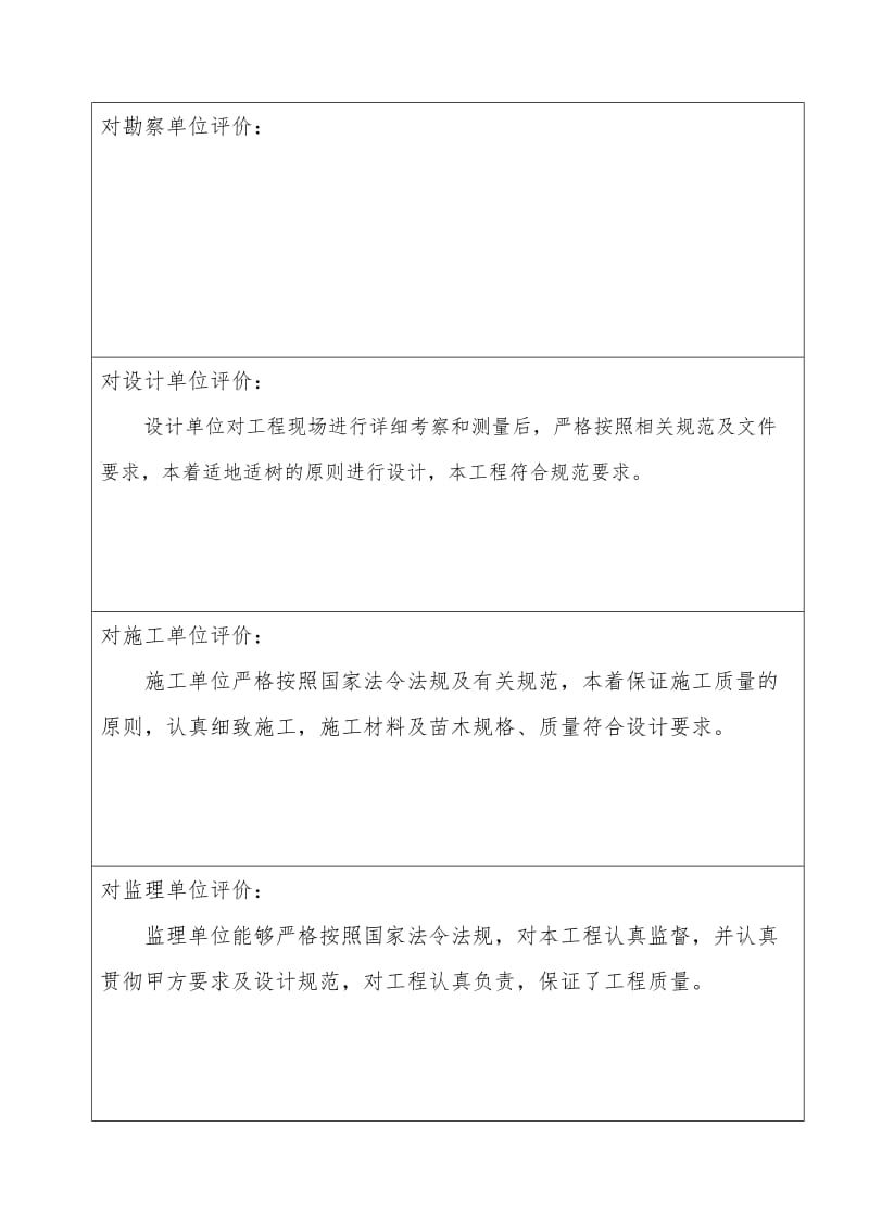 绿化工程竣工验收报告