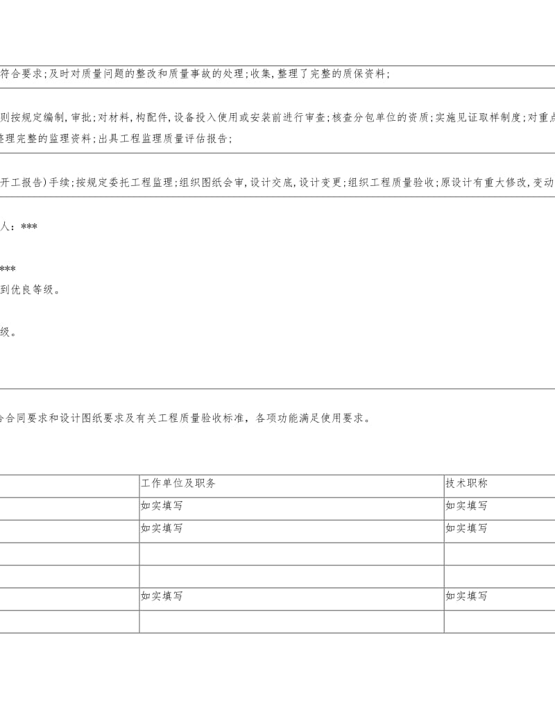 建设工程竣工验收报告范本