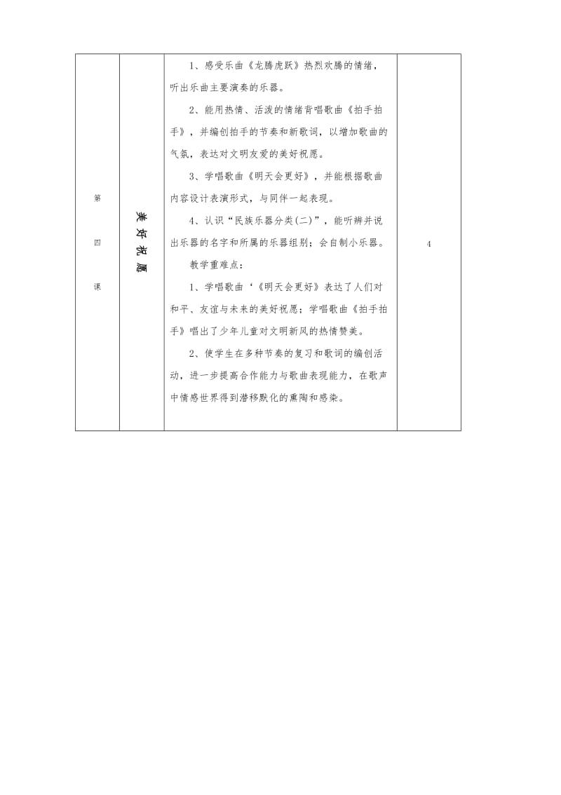 人音版六年级下册音乐教案