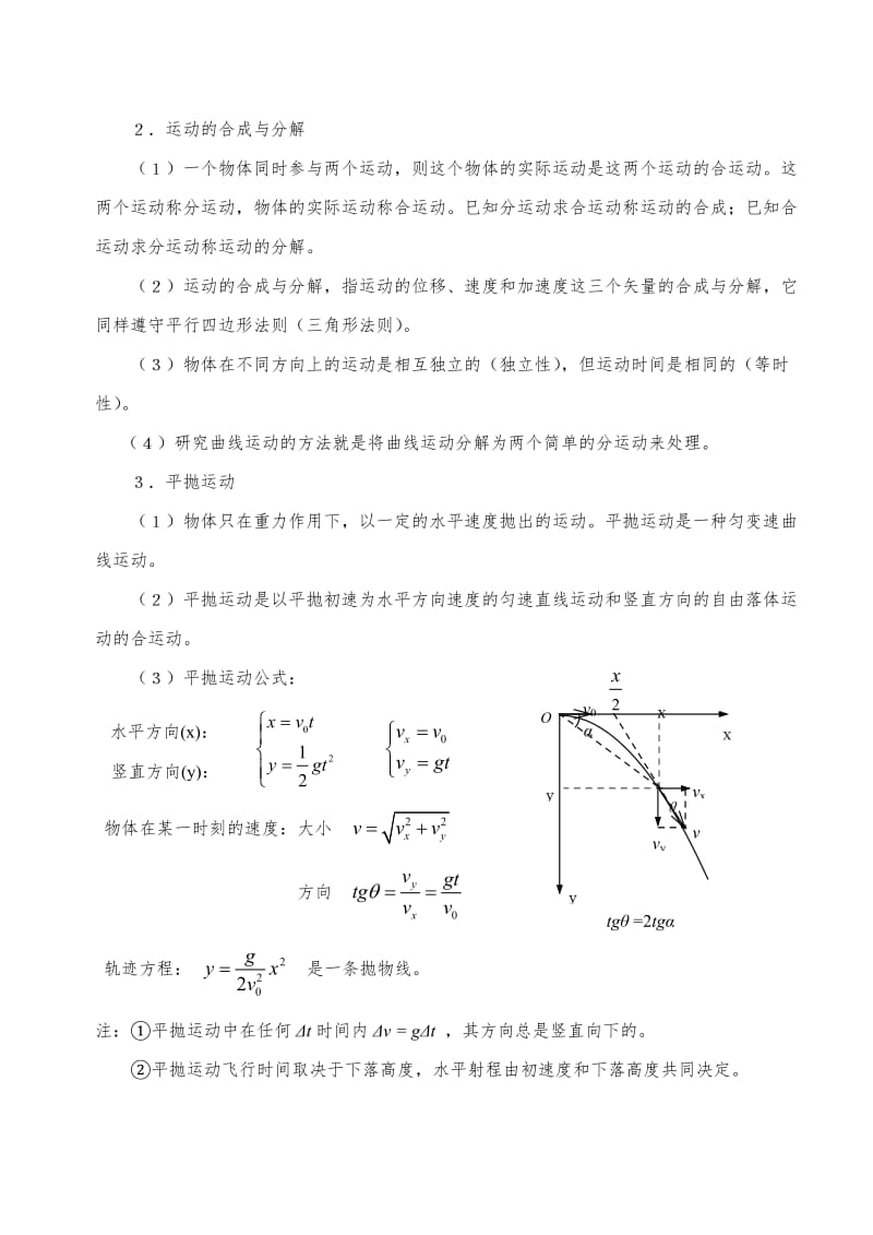 上海市高中物理知识点总结(完整版)