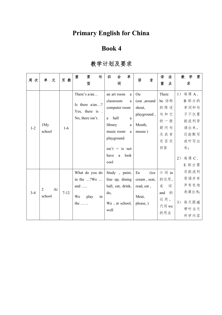 深圳版小学英语二年级下册全册教案1