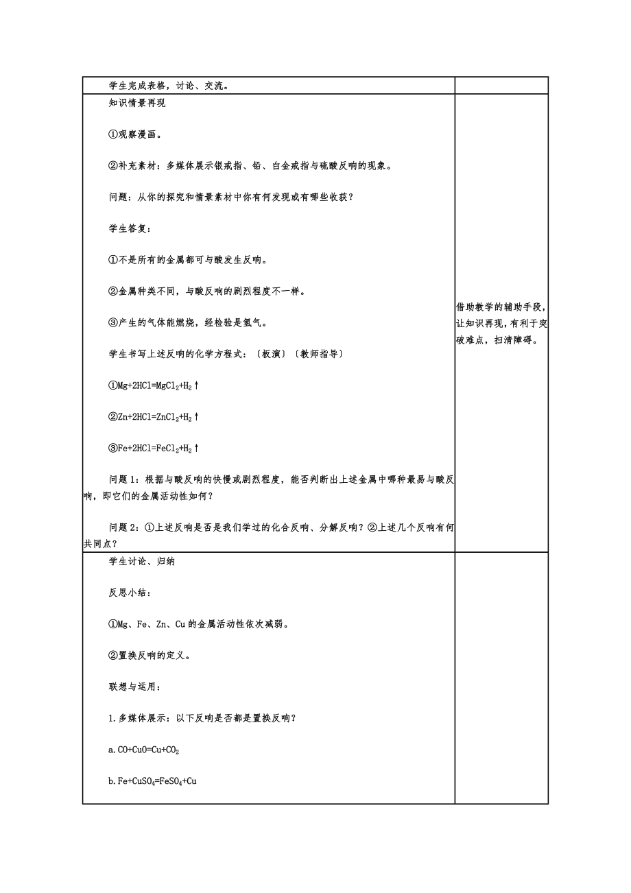 人教版九年级化学下册全册教案共80多页