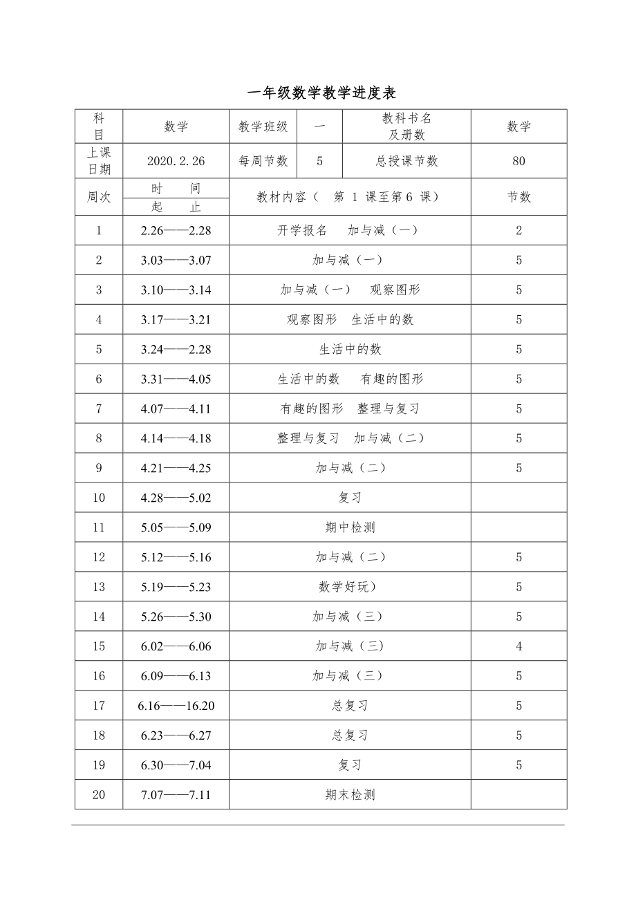 北师大版一年级下册数学全册教案15