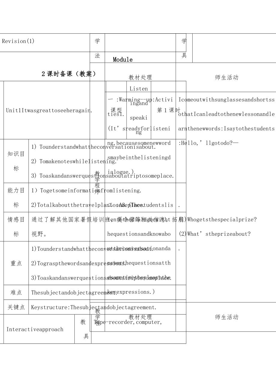 外研版_九年级下全册教案