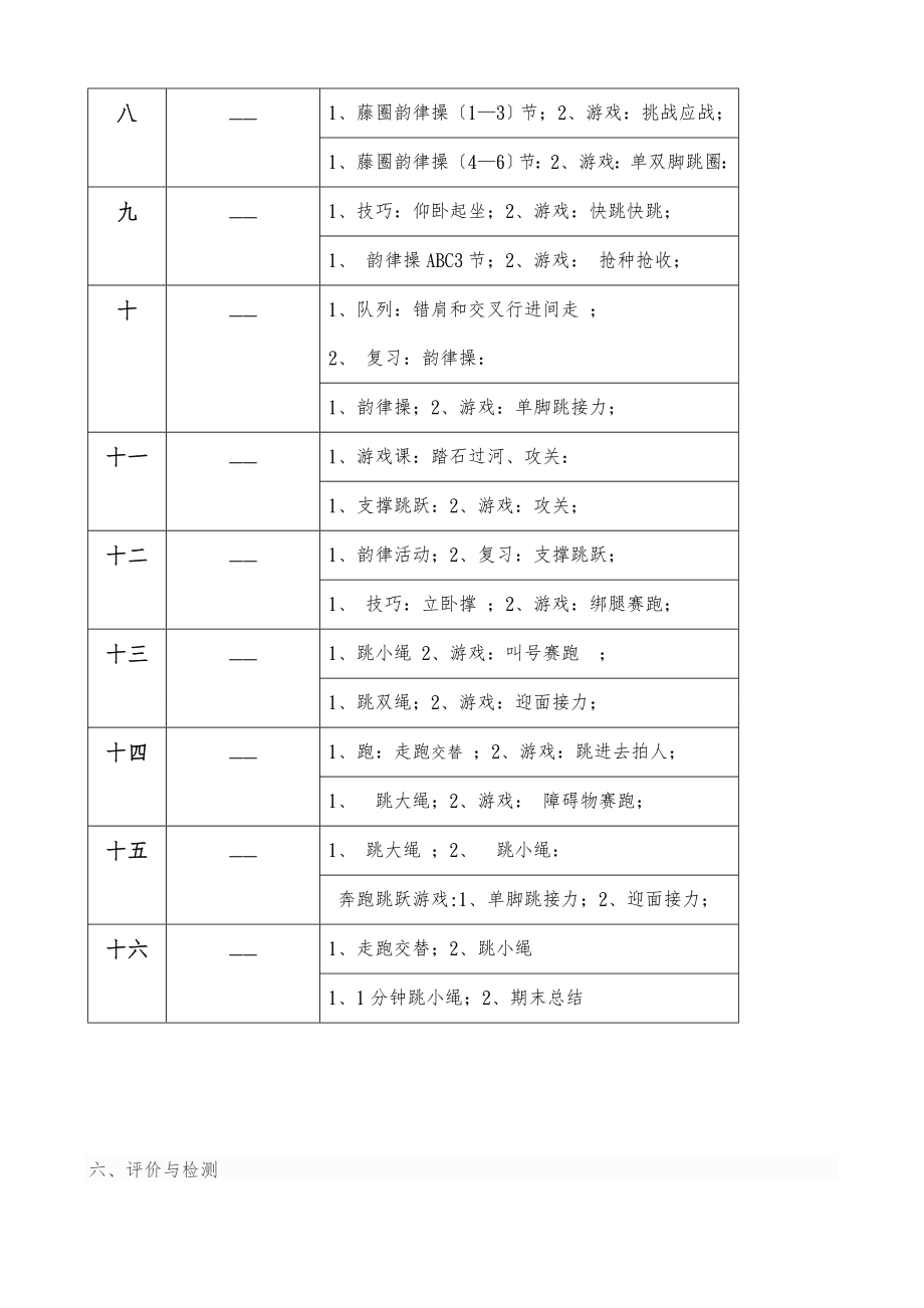 小学三年级(下册)体育教学计划教案(全册)详案3