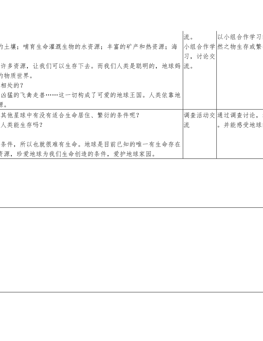 六年级道德法治下册4《地球—我们的家园》教案