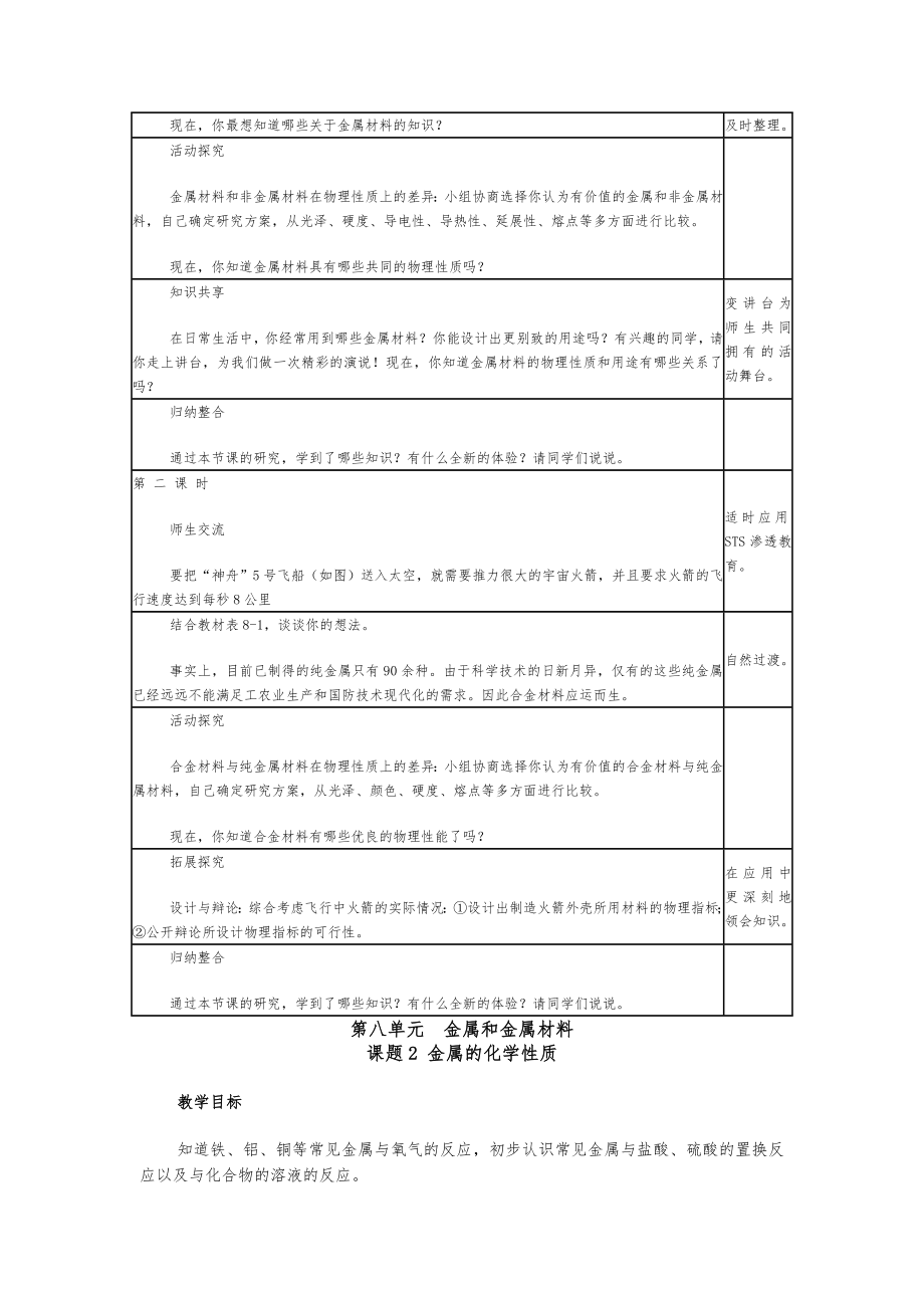 人教版九年级化学下册全册教案共多4