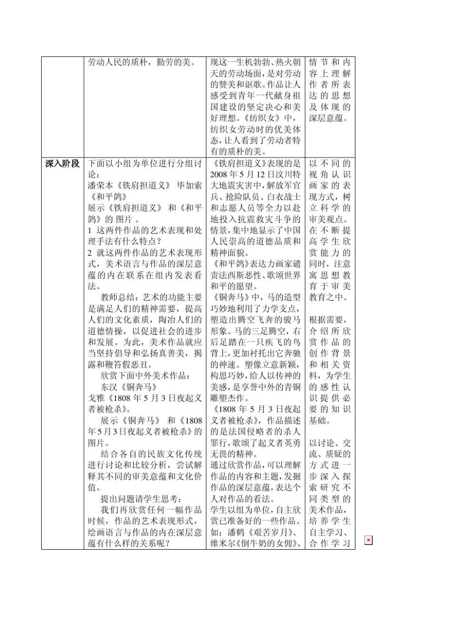 新人教版八年级下册美术教案