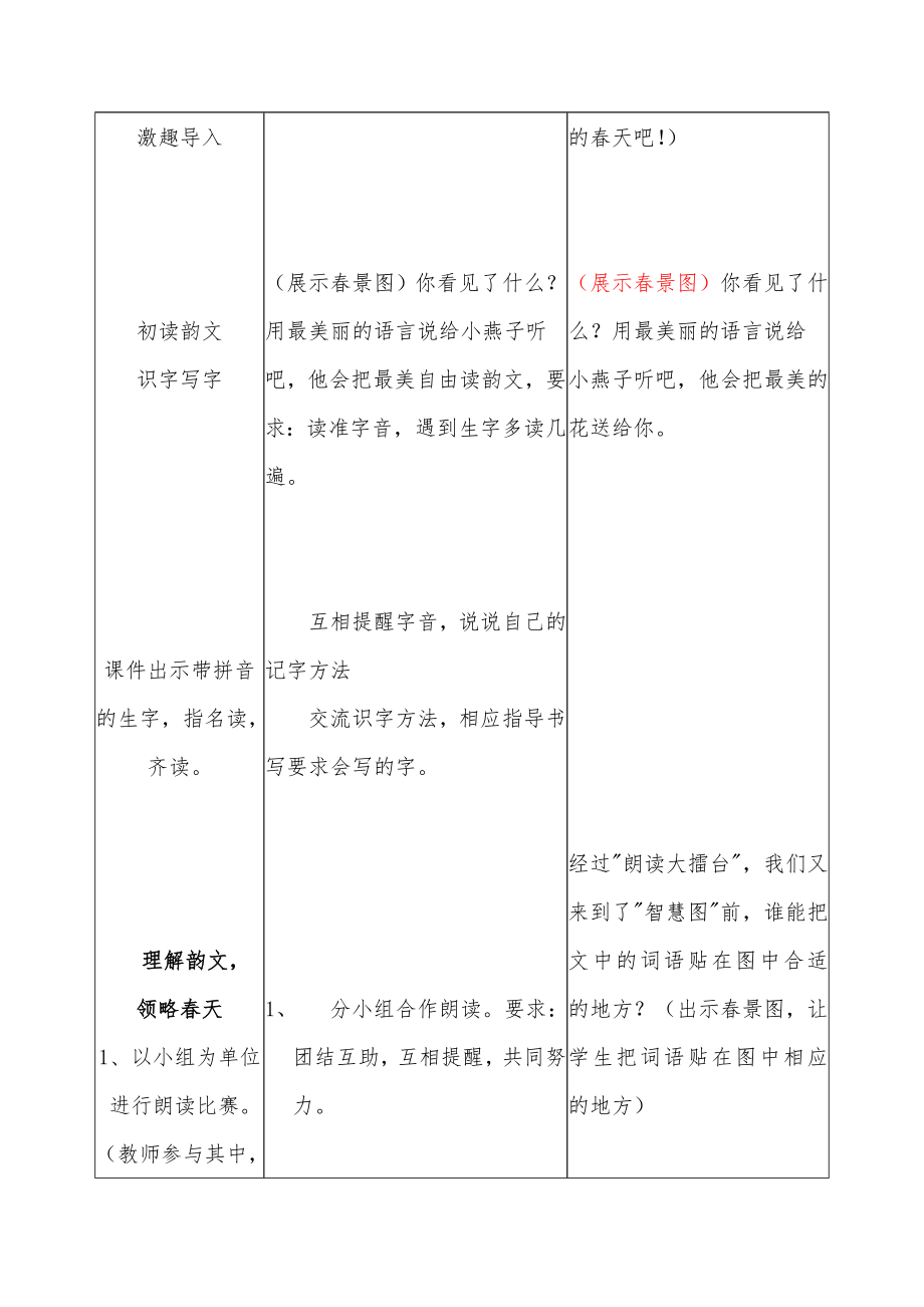 [初三数学]语文-人教版一年级语文下册全册教案表格式juf2