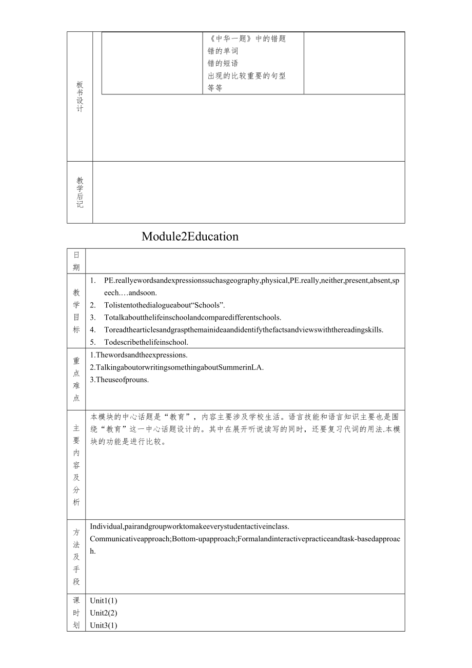 外研版-九年级下全册教案1