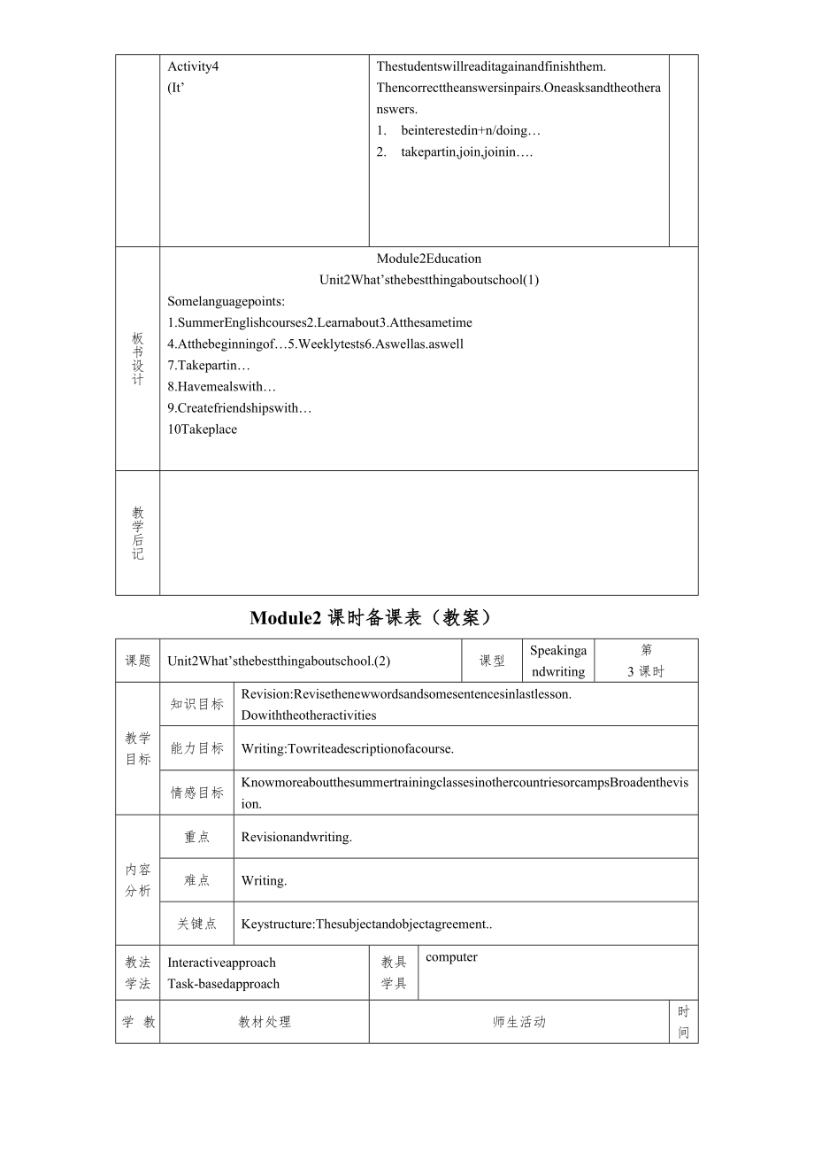 外研版-九年级下全册教案1