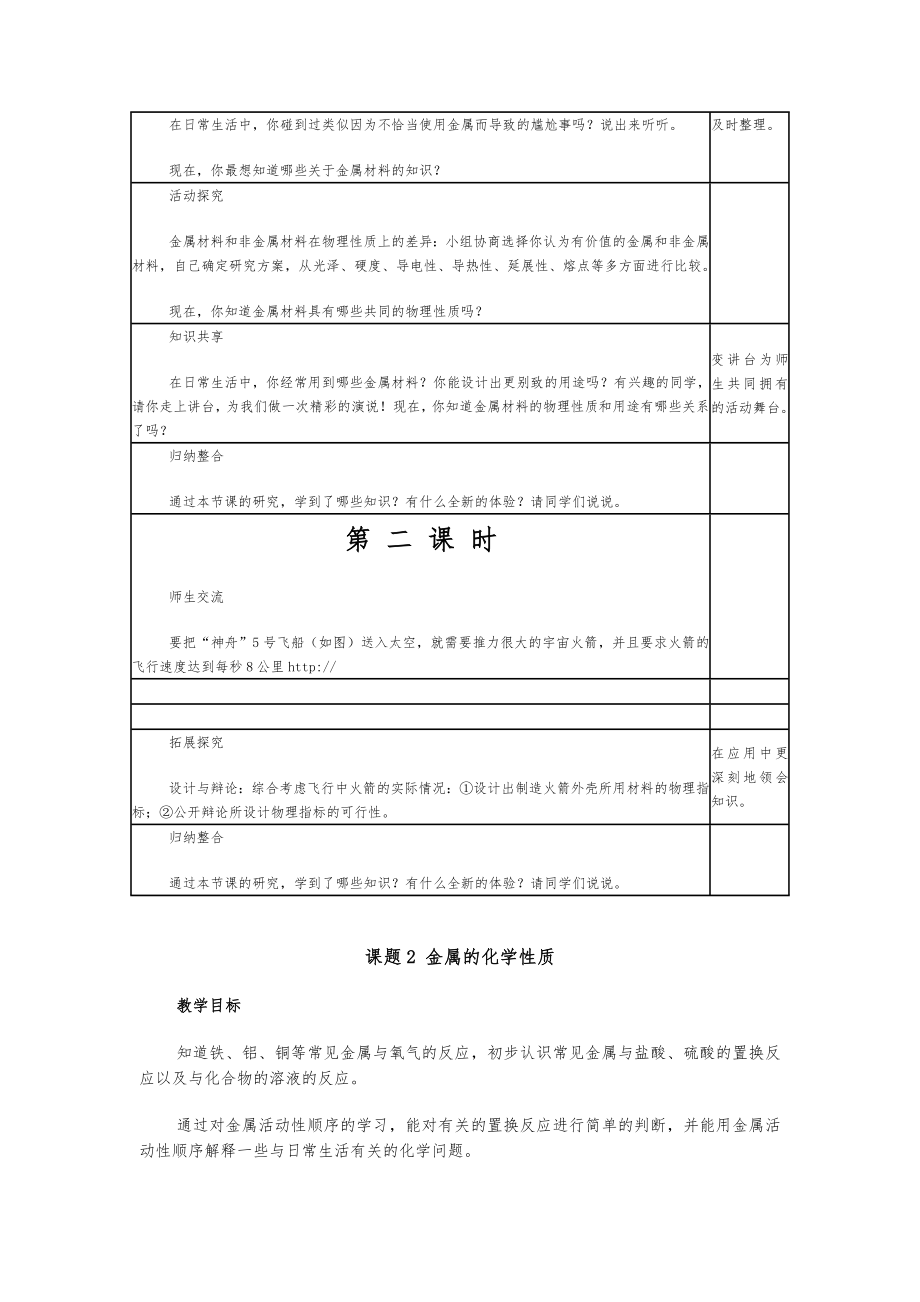 人教版九年级化学下册全册教案4