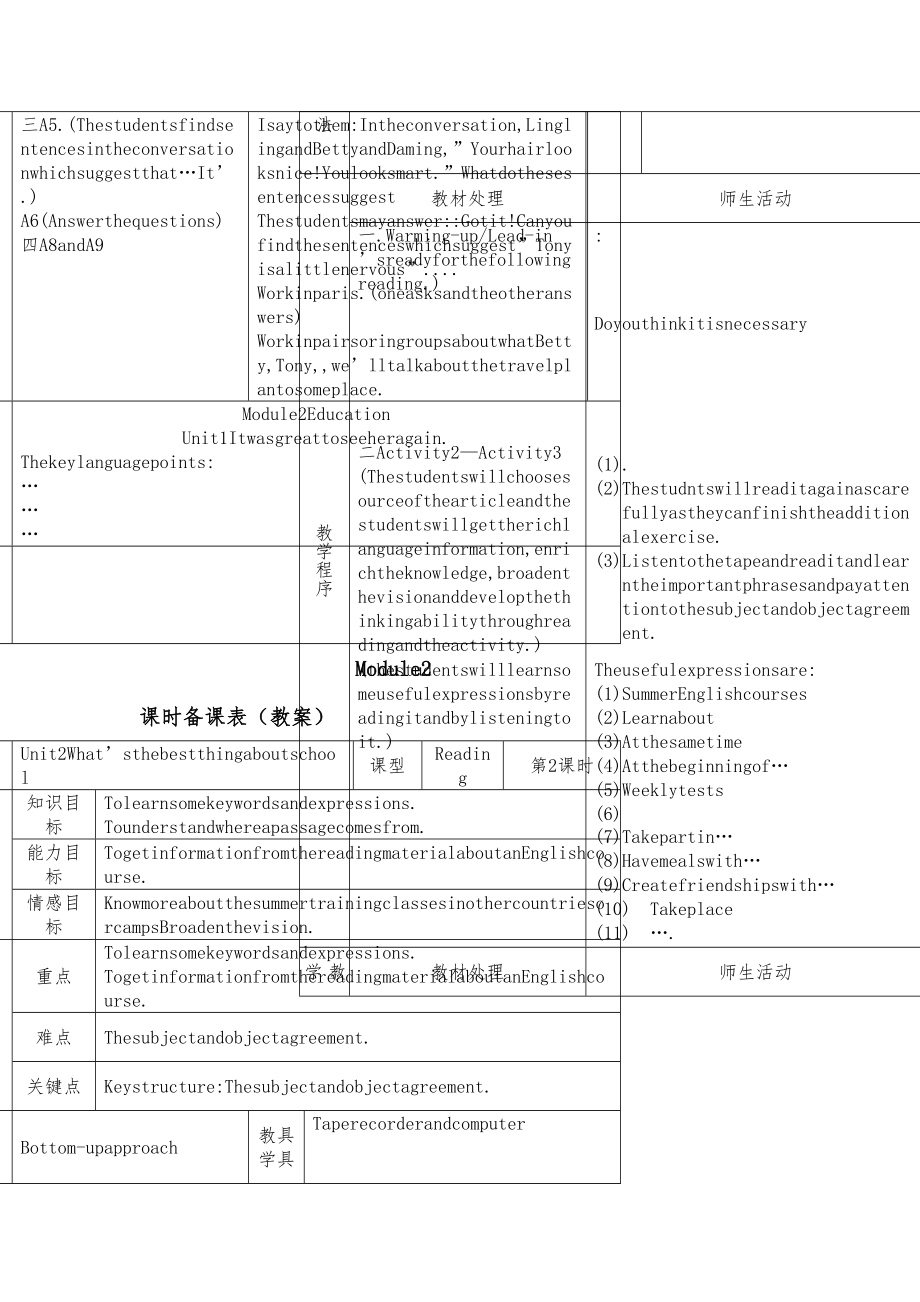 外研版九年级下全册教案