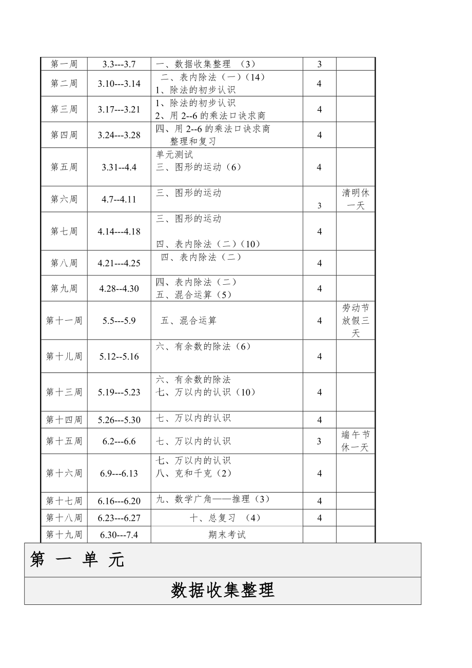 小学数学二年级下册教案全册5