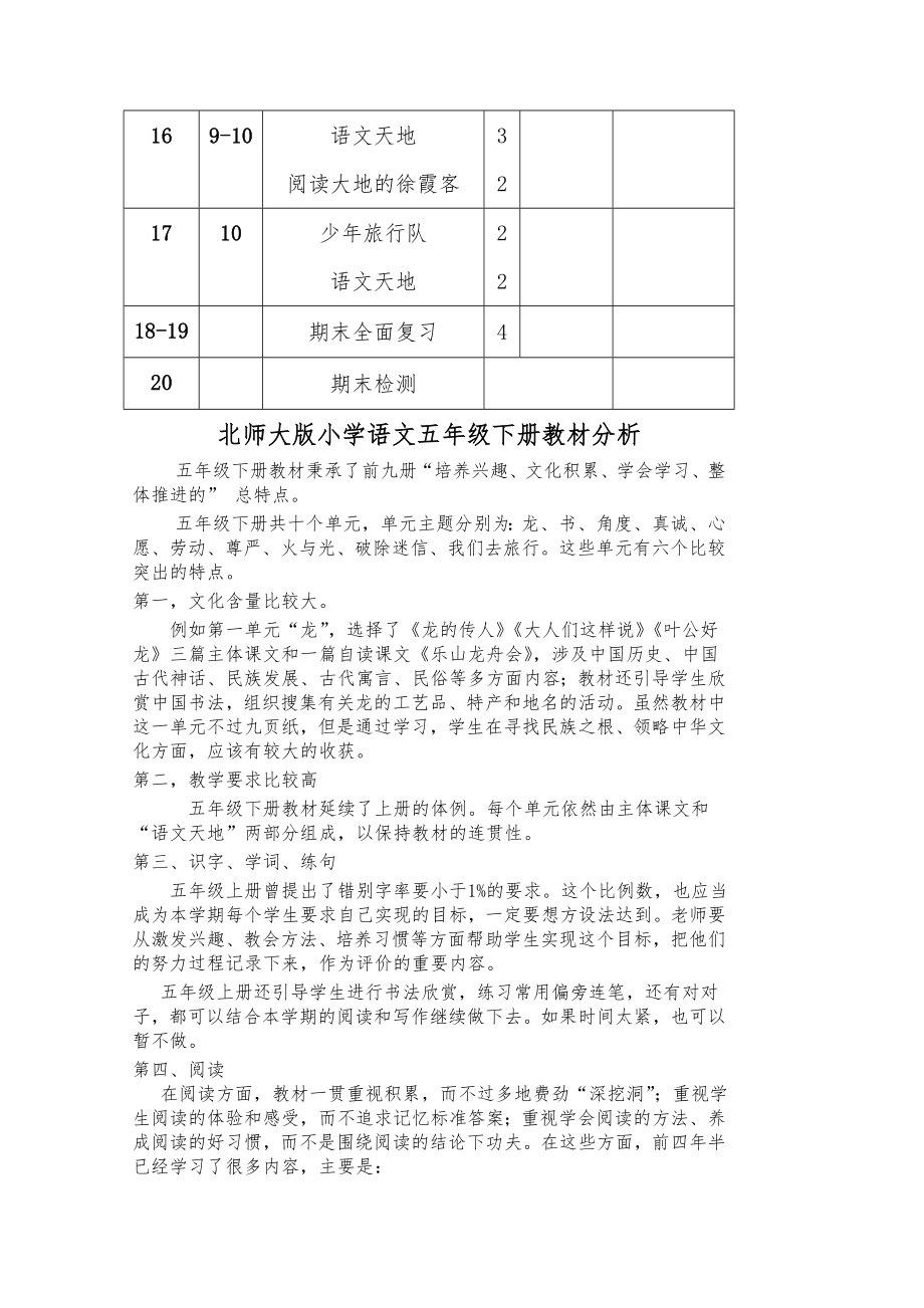 小学五年级下册语文全册教案3