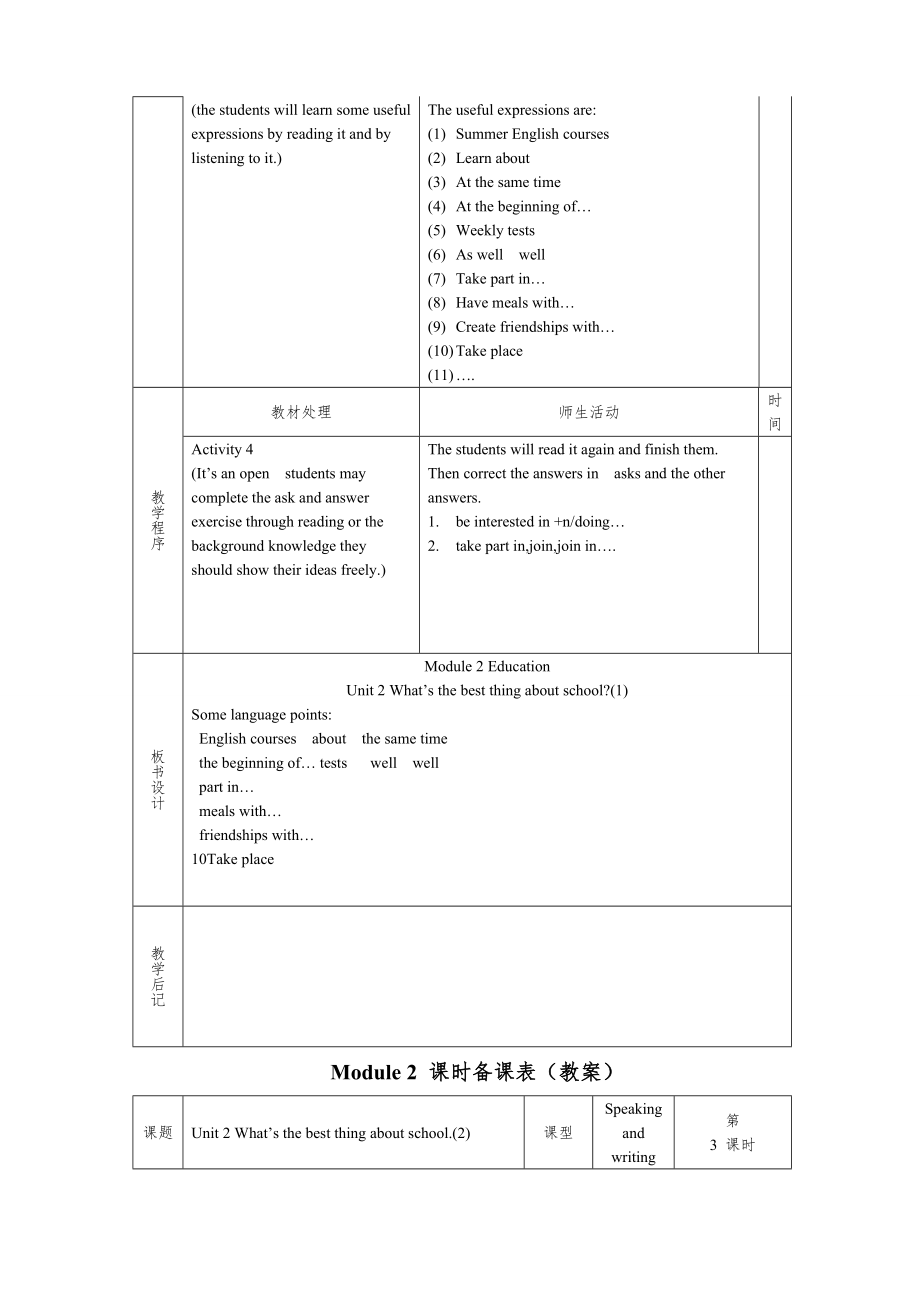 外研版九年级下全册教案14