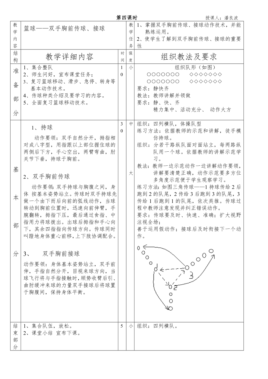 中学体育课篮球教案(初中高中都适用)