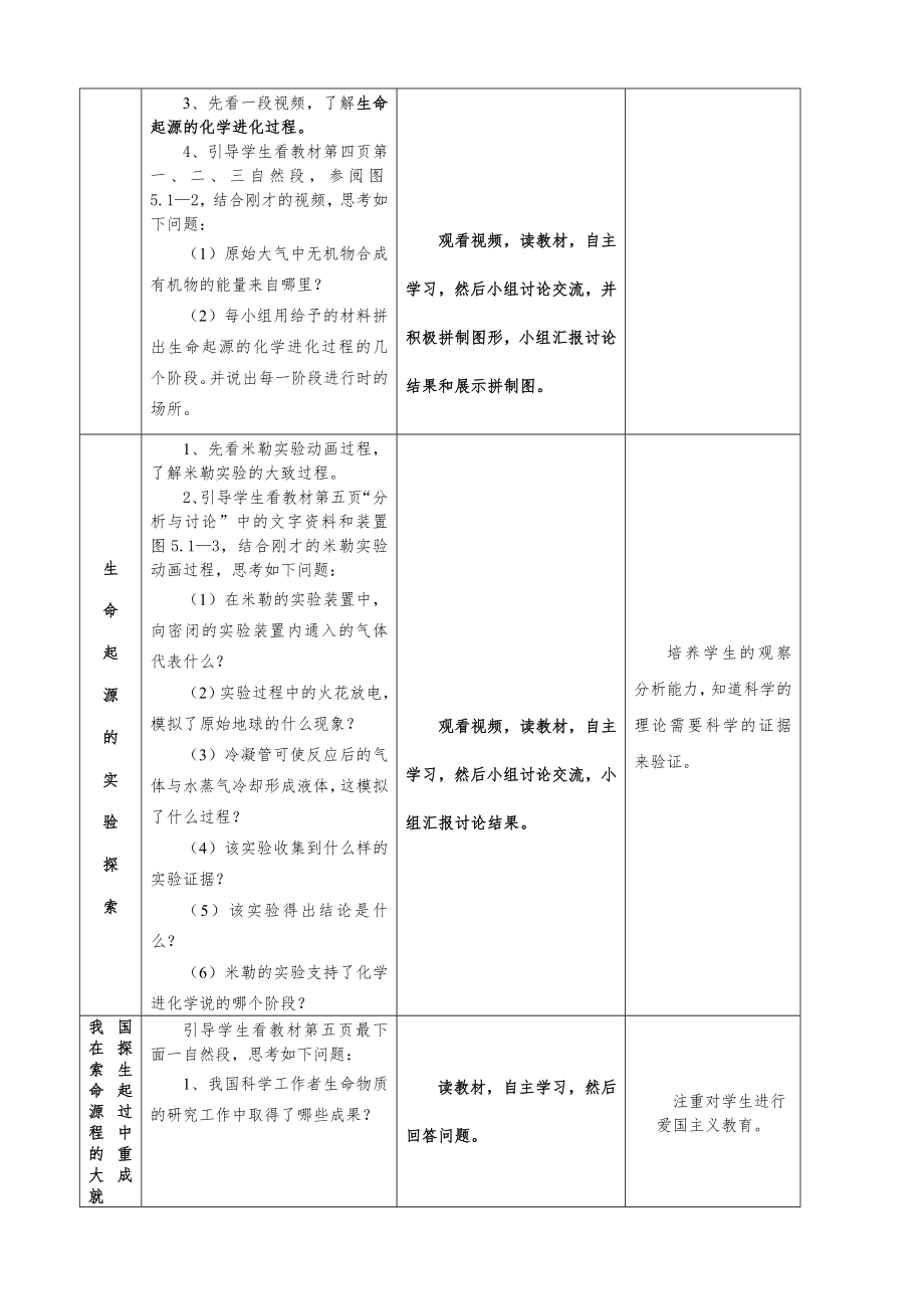 济南版八年级下册生物教案全册