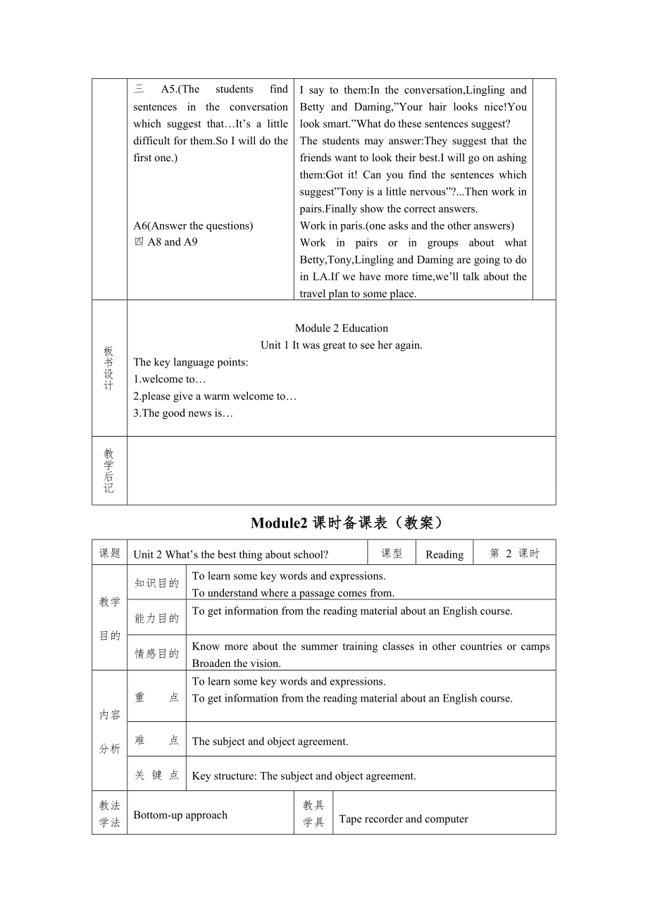 外研版九年级下全册教案4