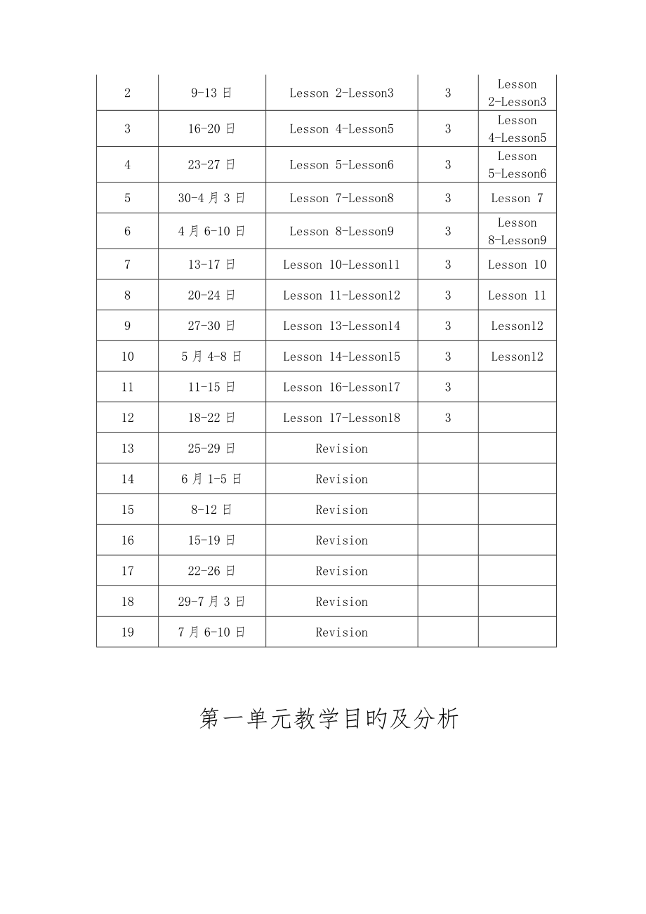 快乐英语六年级下册全册教案三年级起点1