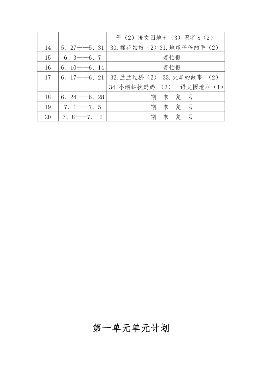 人教版小学一年级下册语文教案(全册)13