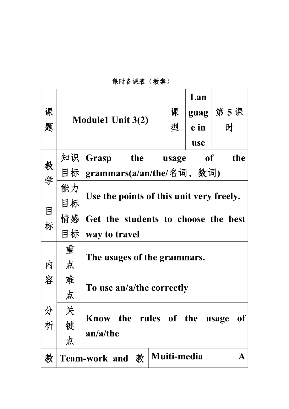 外研版-九年级下全册教案4