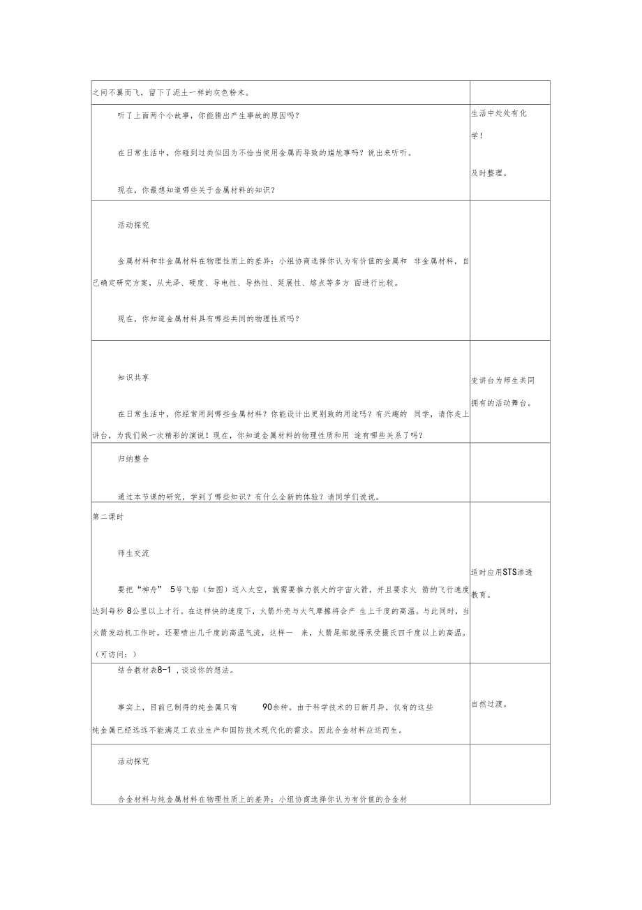 人教版九年级化学下册全册教案4