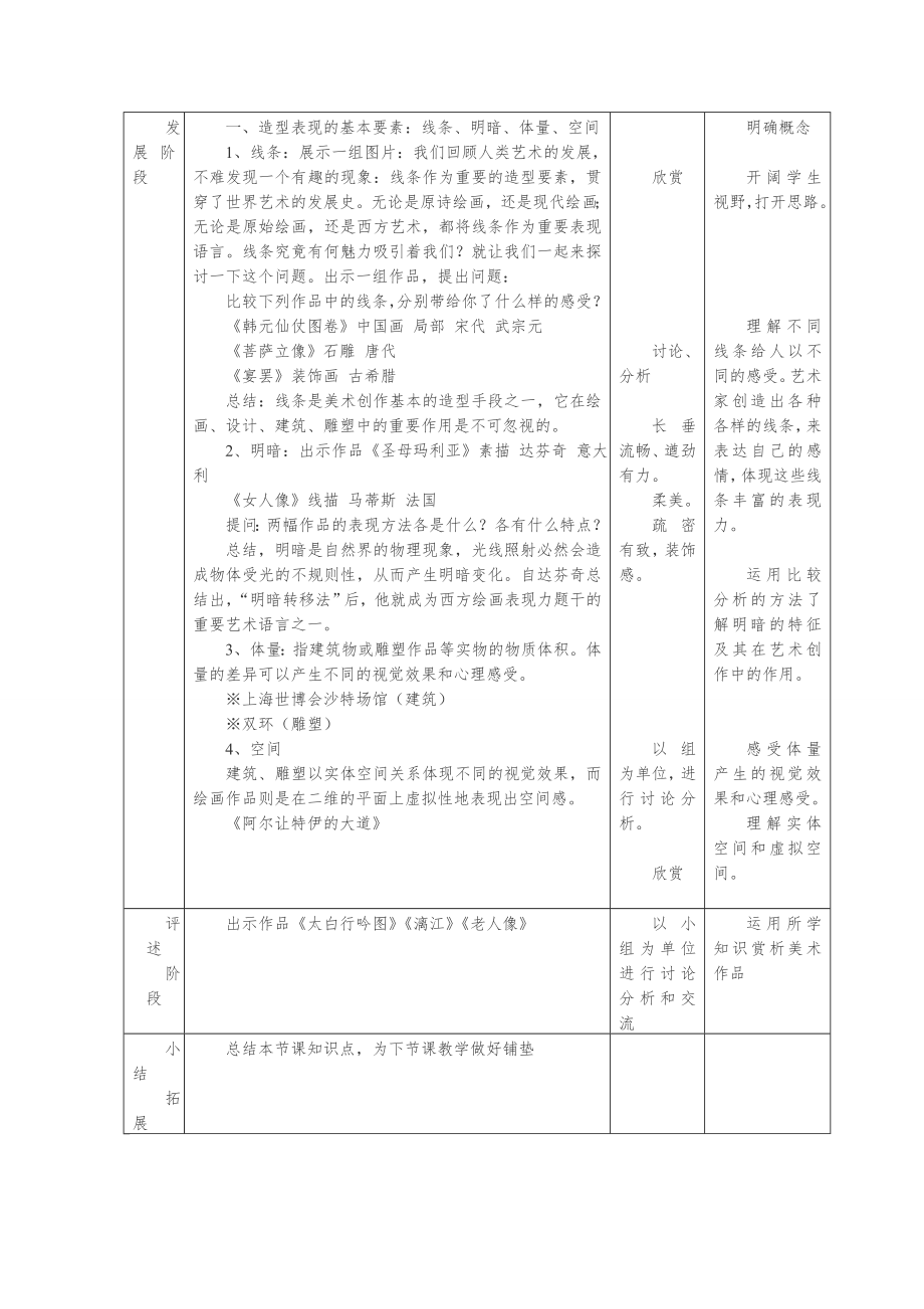 人教版八年级美术上册教案全册