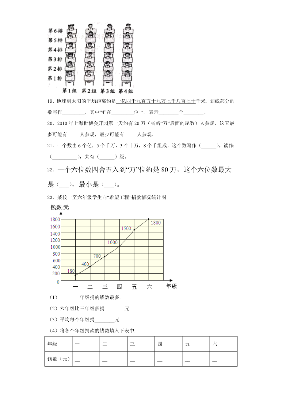 九江市庐山区2023年数学四上期末监测试题含解析