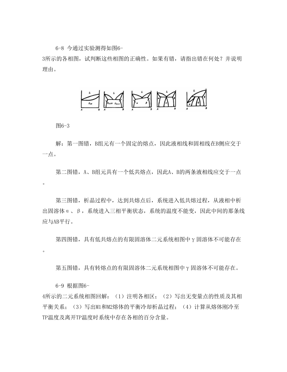 无机材料科学基础答案第六章