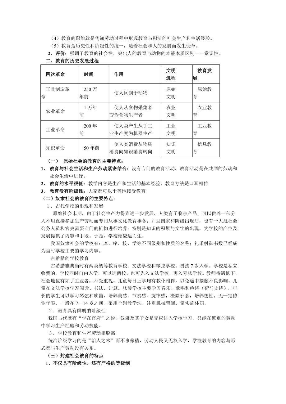 小学教育学详细讲义黄济