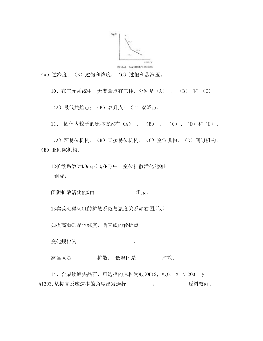 无机材料科学基础第六七八章习题答案