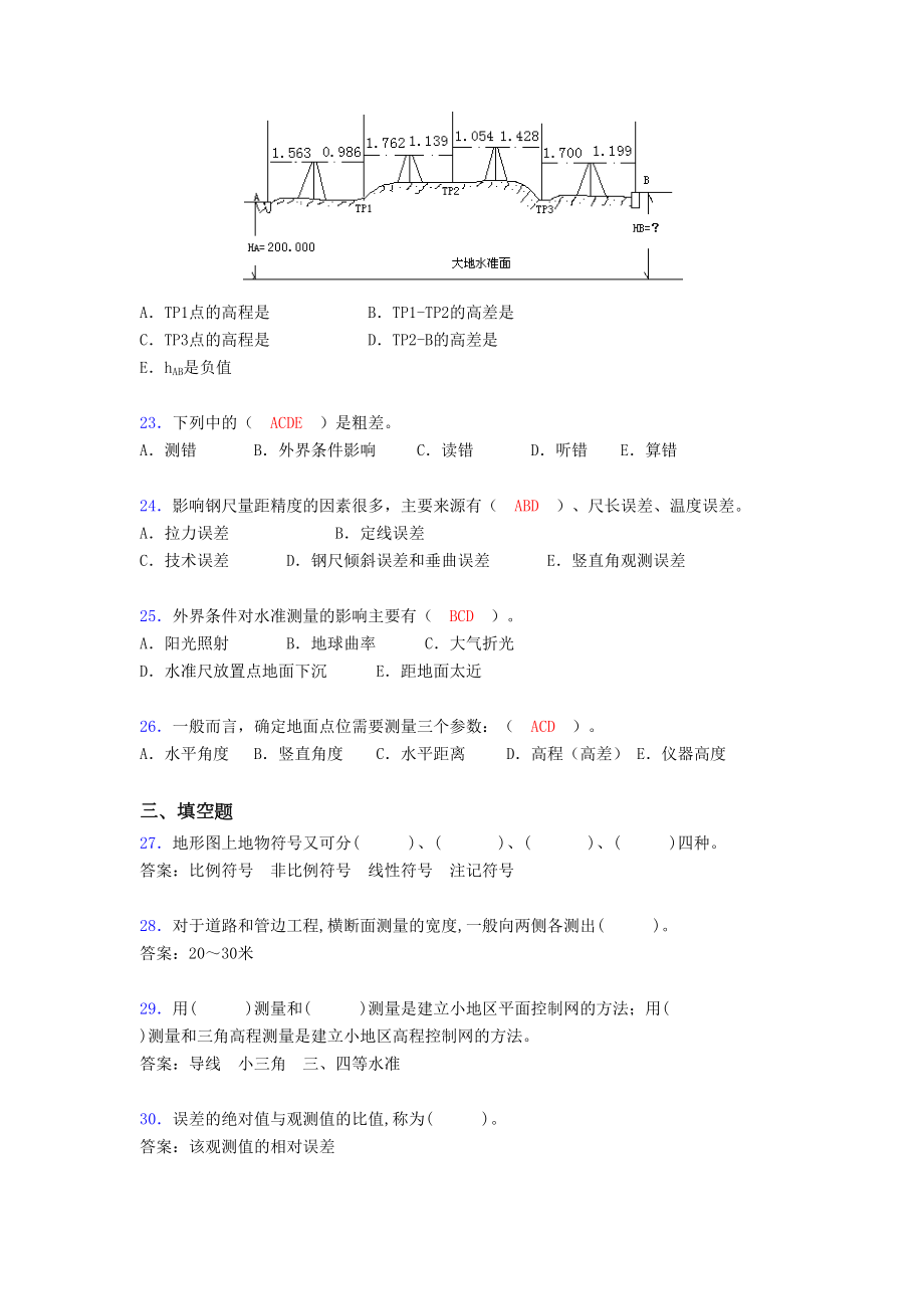 建筑工程测量试题库有答案及图文aev