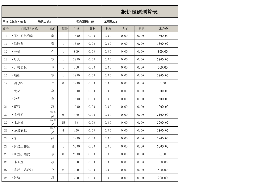 35平米全包装修预算 (3)2