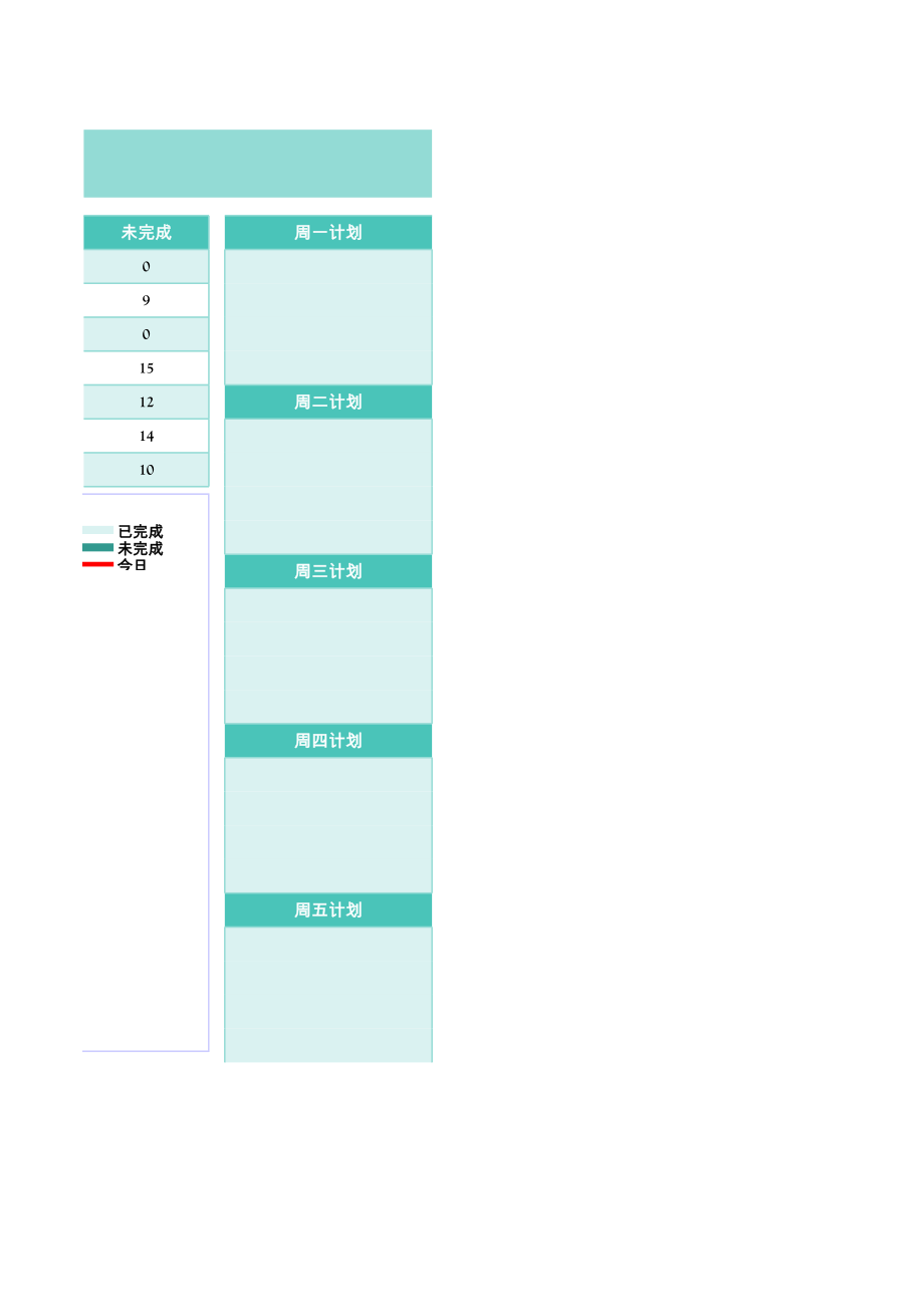 工作计划甘特图表