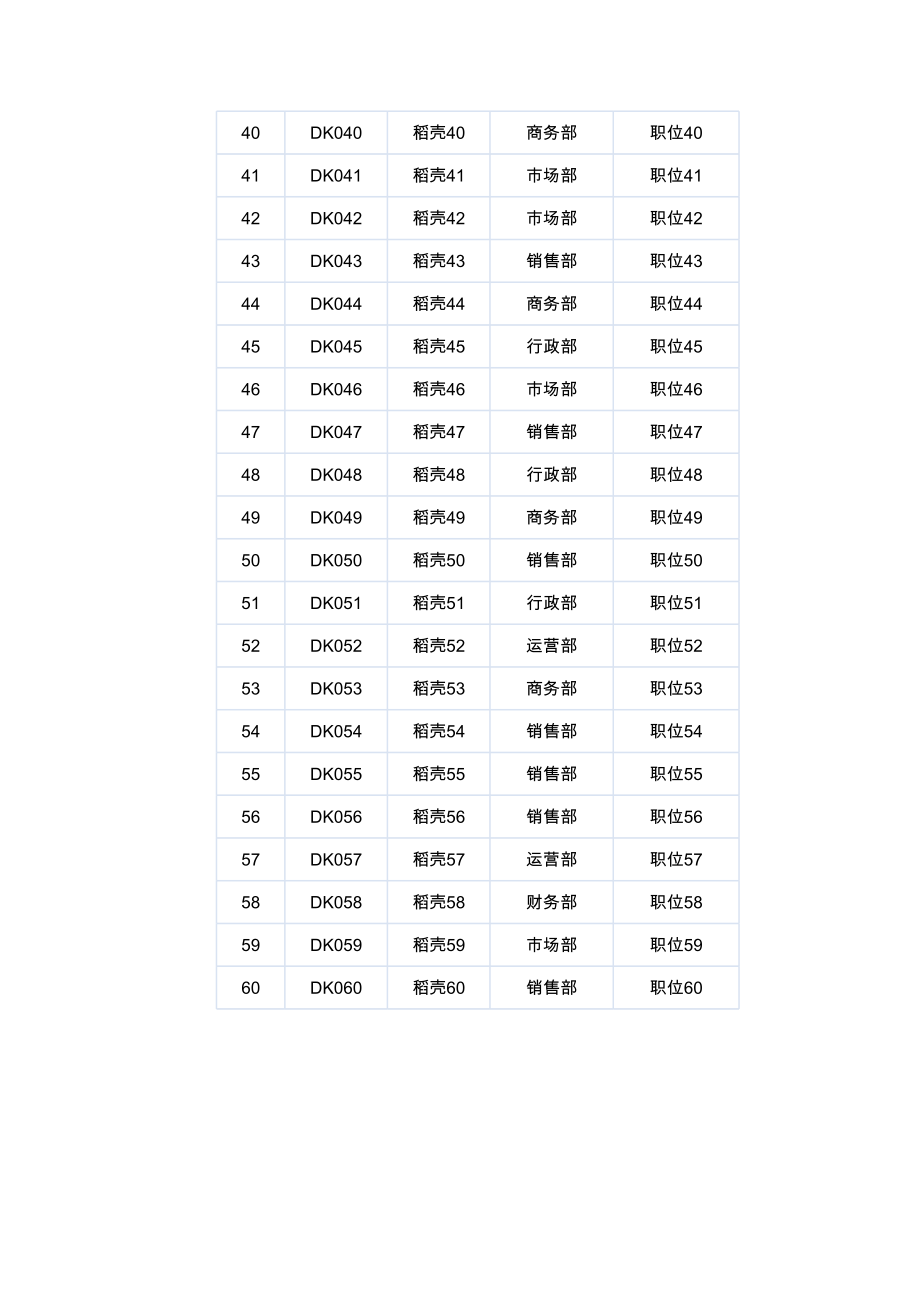 员工花名册登记表