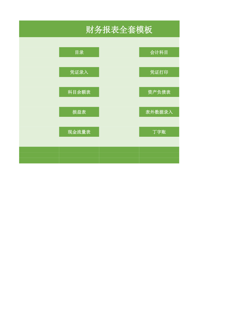 财务报表全套