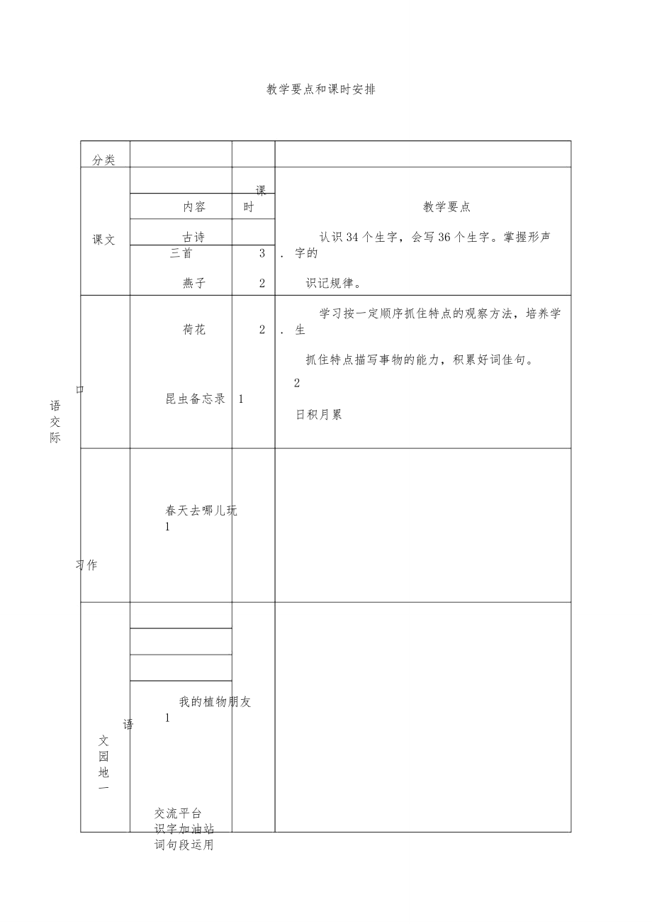 部编版人教版三年级语文下册全册教案