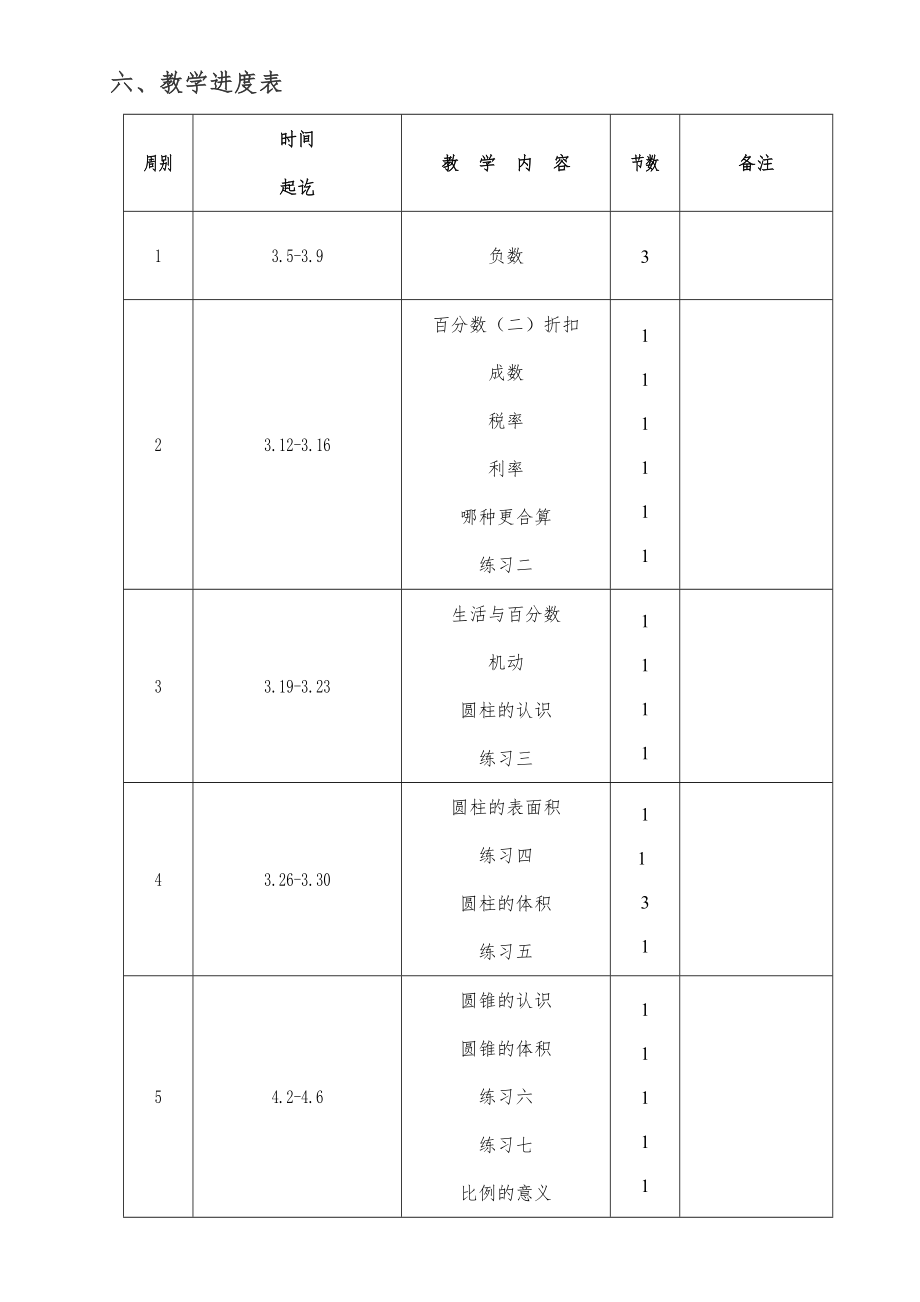 青岛版小学六年级数学下册全册教案12