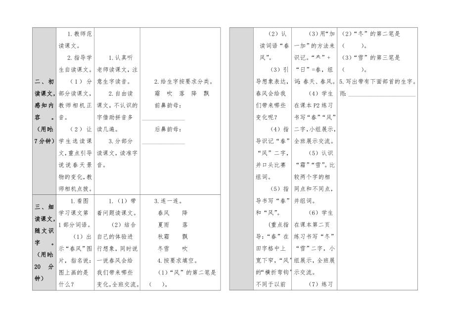 部编人教版小学一年级语文下册全册教案46