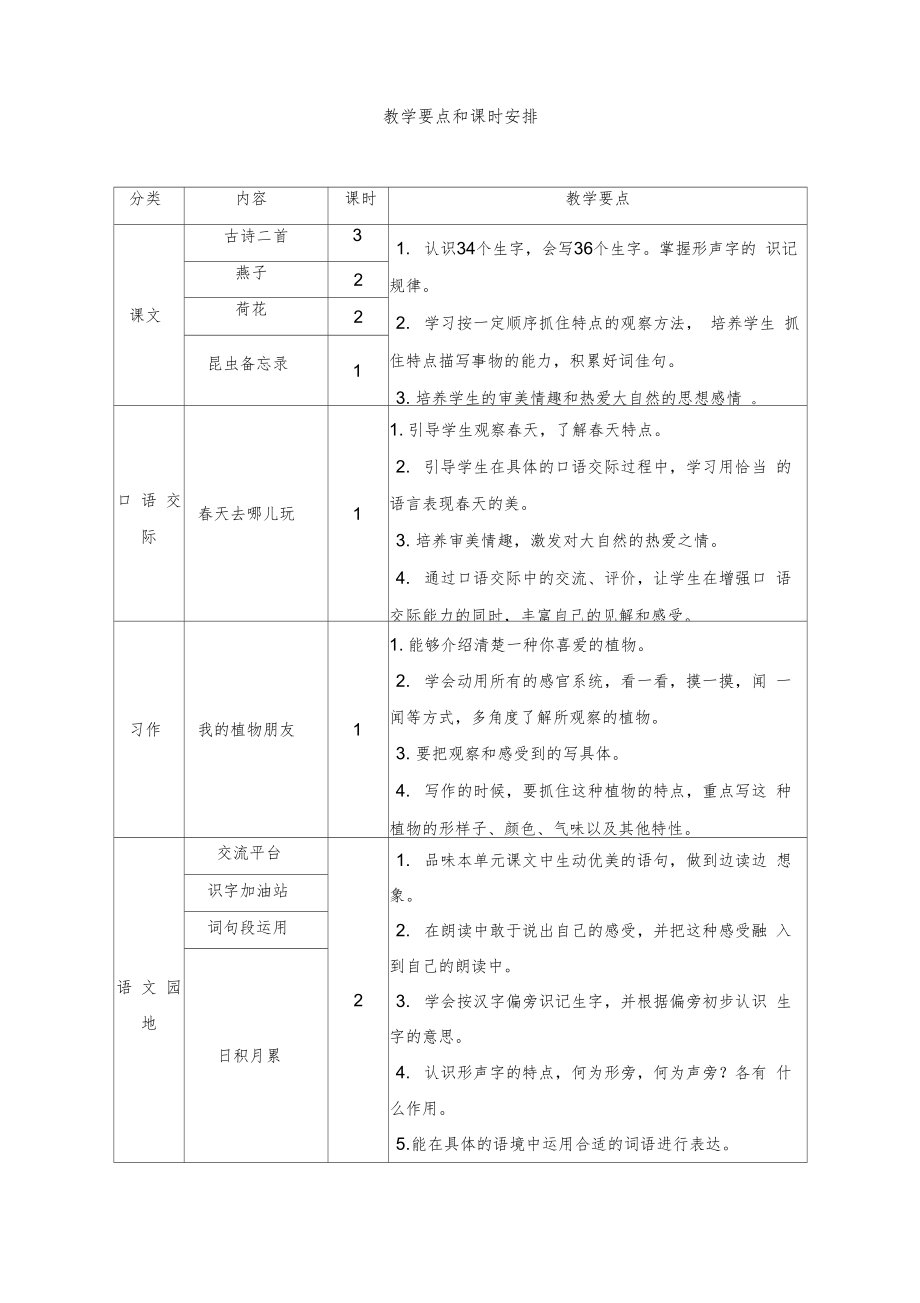 部编版人教版小学三年级语文下册全册教案