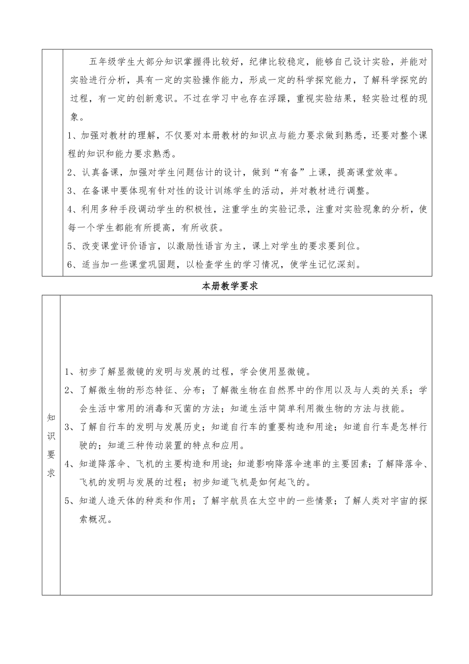 首师大版科学六年级下册全册教案7