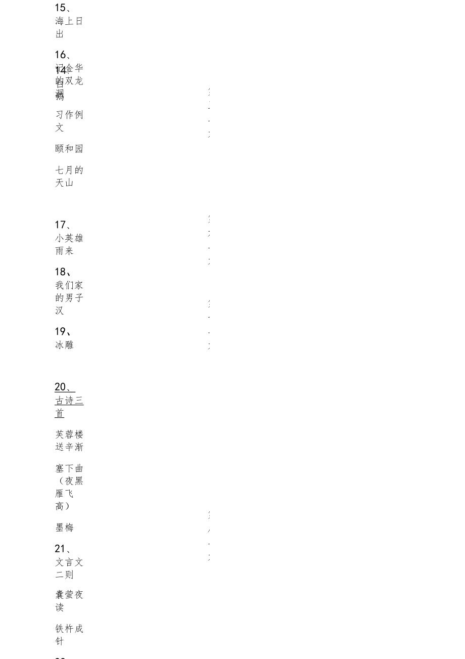 部编人教版小学四年级语文下册全册教案12