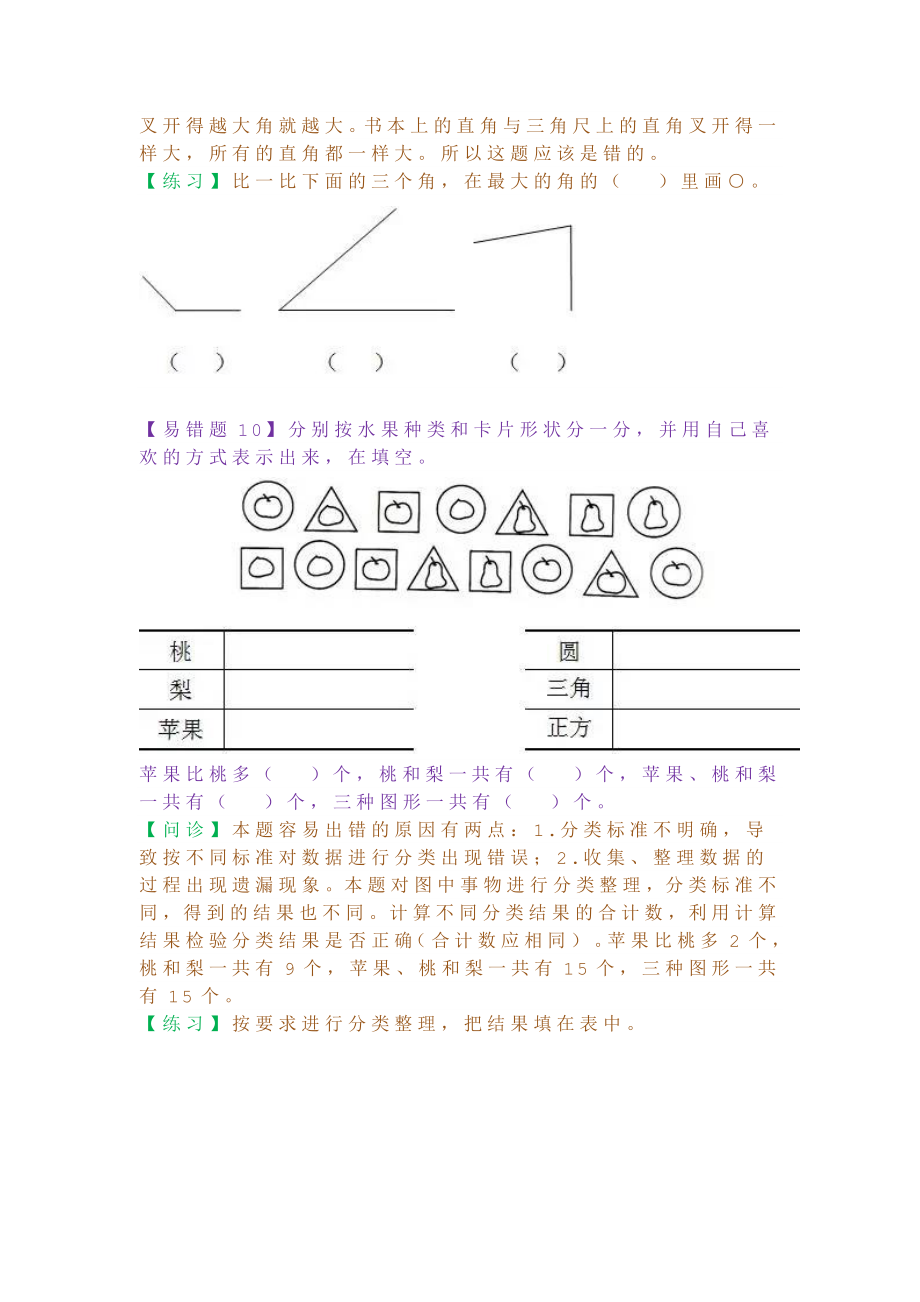 二年级数学十大易错重点题