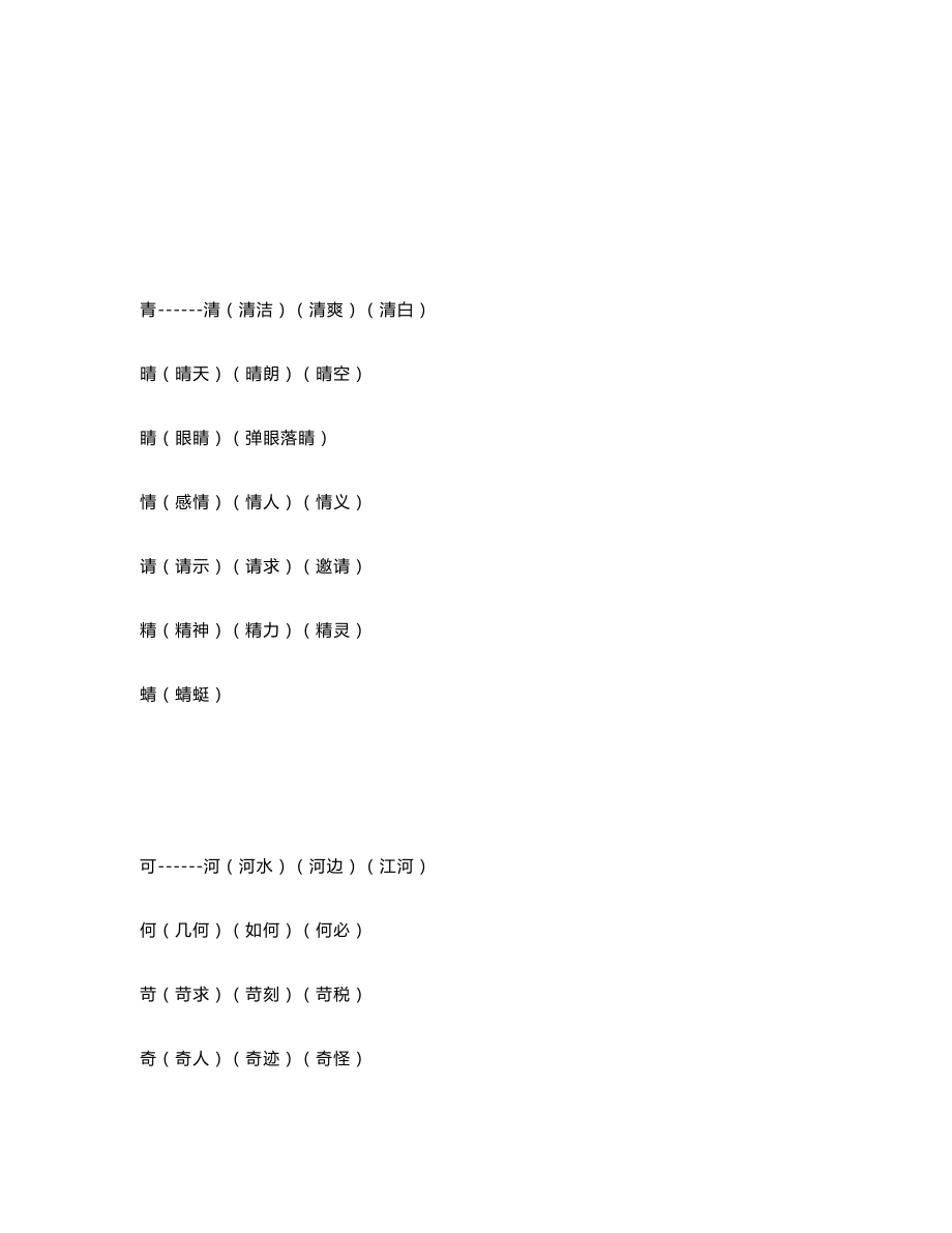 五年级语文知识：常见换偏旁组词汇总